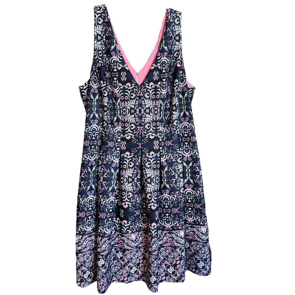 Vince Camuto blue and pink floral dress.  NWOT Size 22W